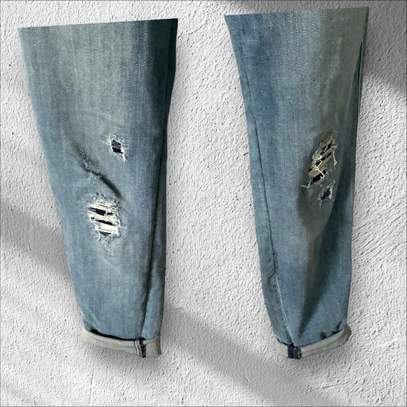 SoHo New York legging Jegging Boho Denim Faded Blue Stretch Patch Jean SZ 12 - Picture 5 of 7